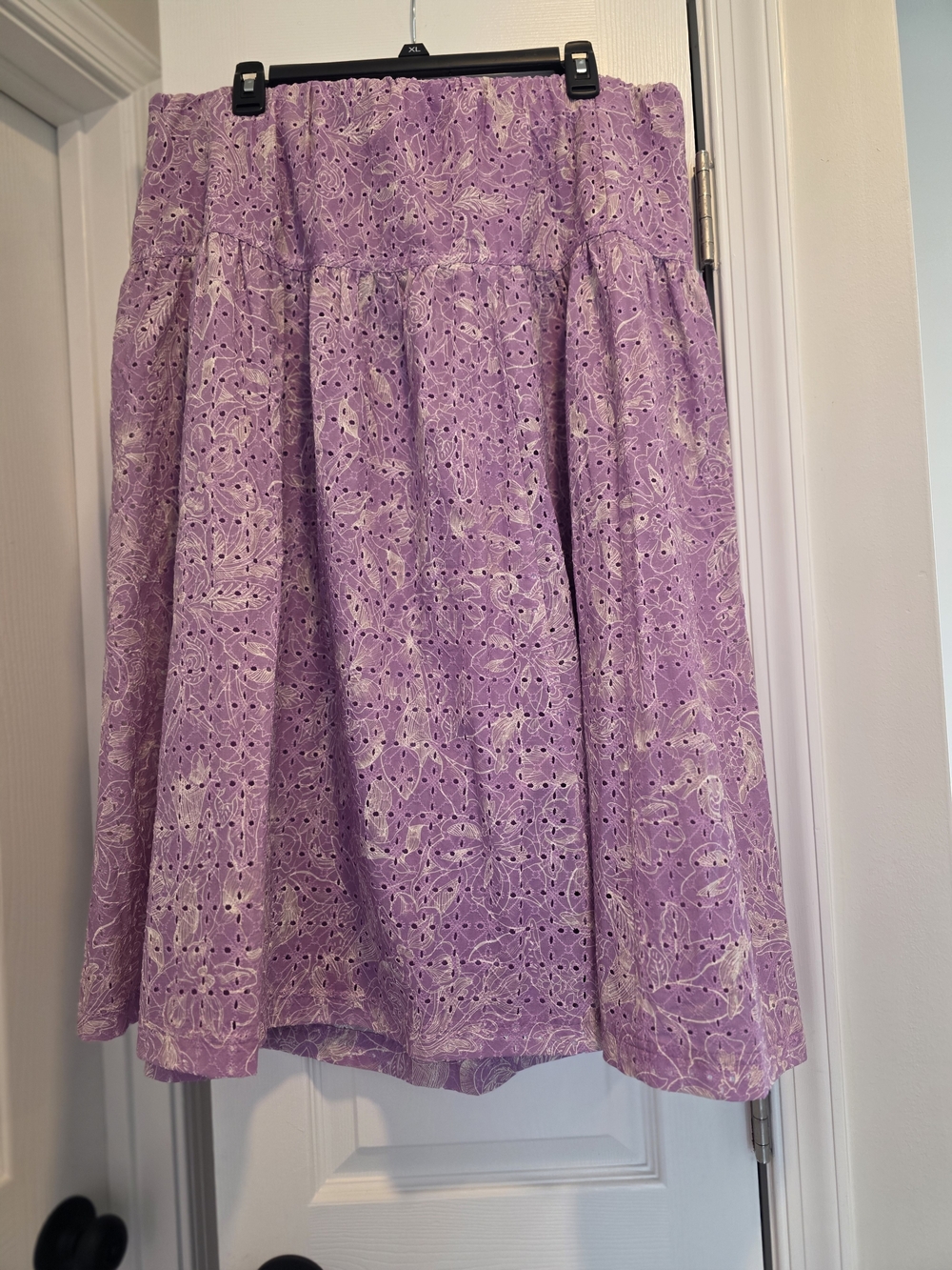 Lilac Eyelet Skirt -Lavender Summer Skirt